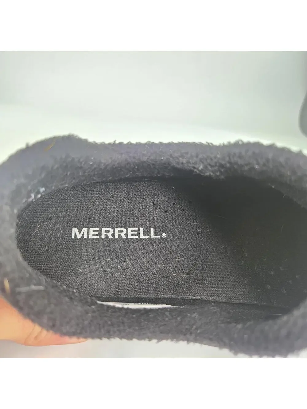 Merrell Nova Sneaker Moc US 9.5 Mens Black Charcoal Quilted Fleece Vibram Shoes